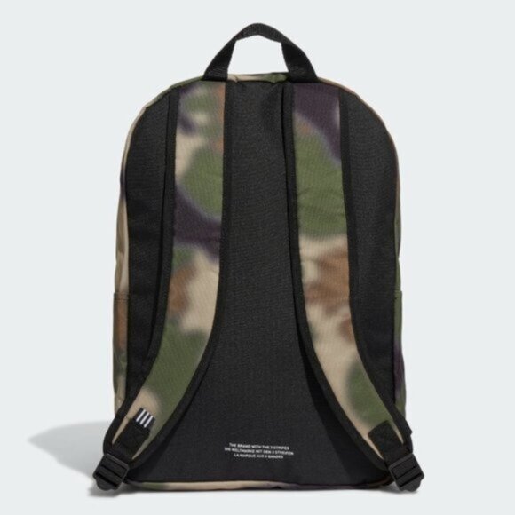 New Adidas Blurred Camouflage Hemp Wild Pine Black Backpack 12" x 17.5" x 6.5" - Picture 5 of 9